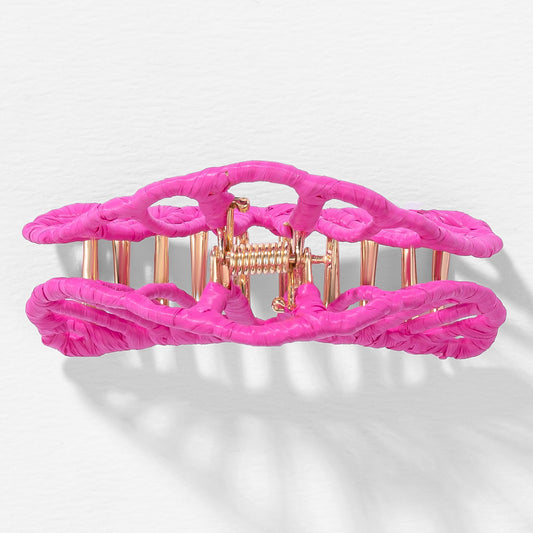 Olivia Arc Claw Clip - Fuchsia