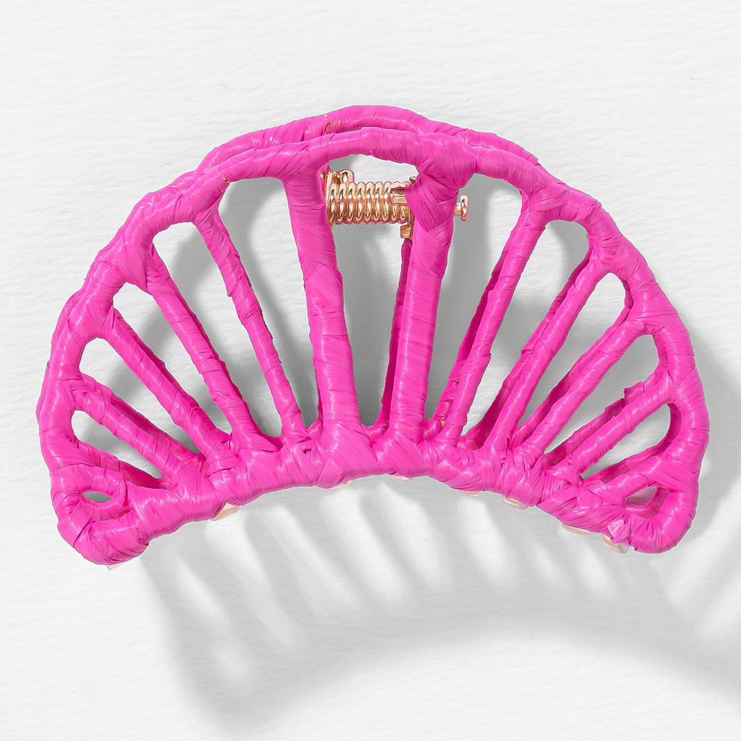 Olivia Arc Claw Clip - Fuchsia