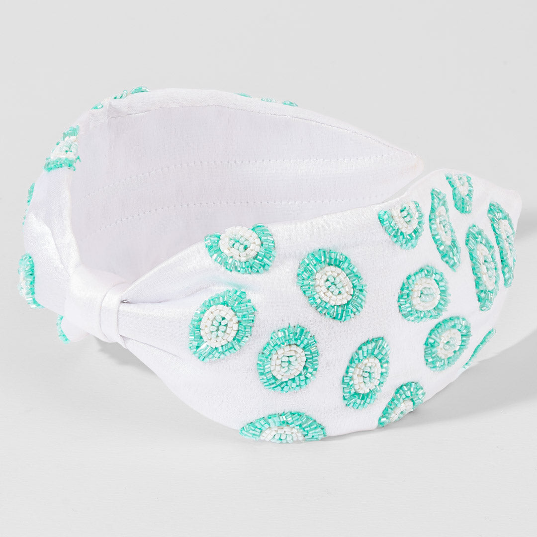 Azure Evil Eye Knotted Headband