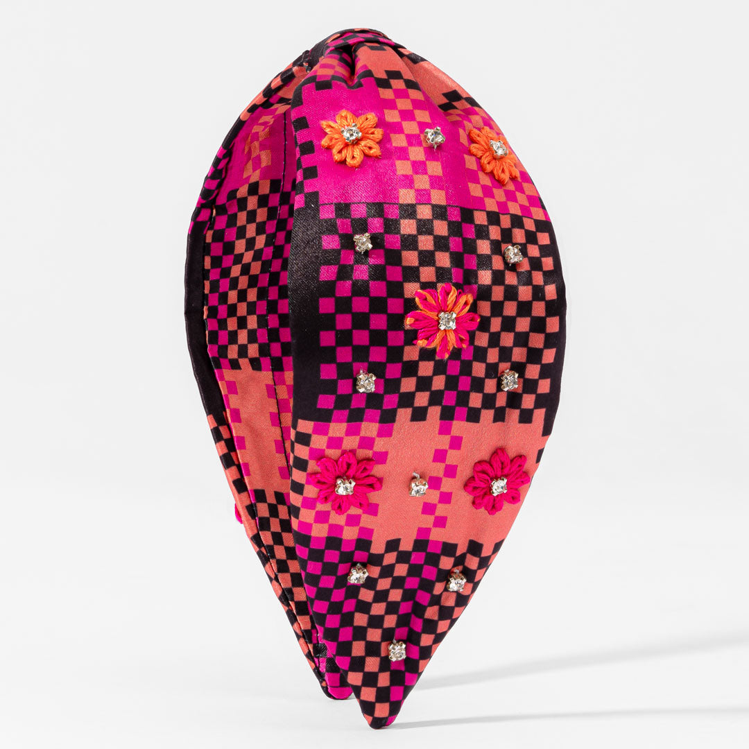 Geometric Floral Knotted Headband