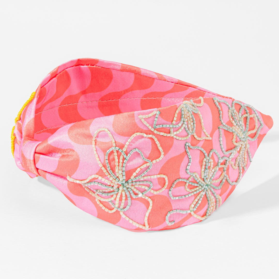 Flora Pop Printed Knotted Headband