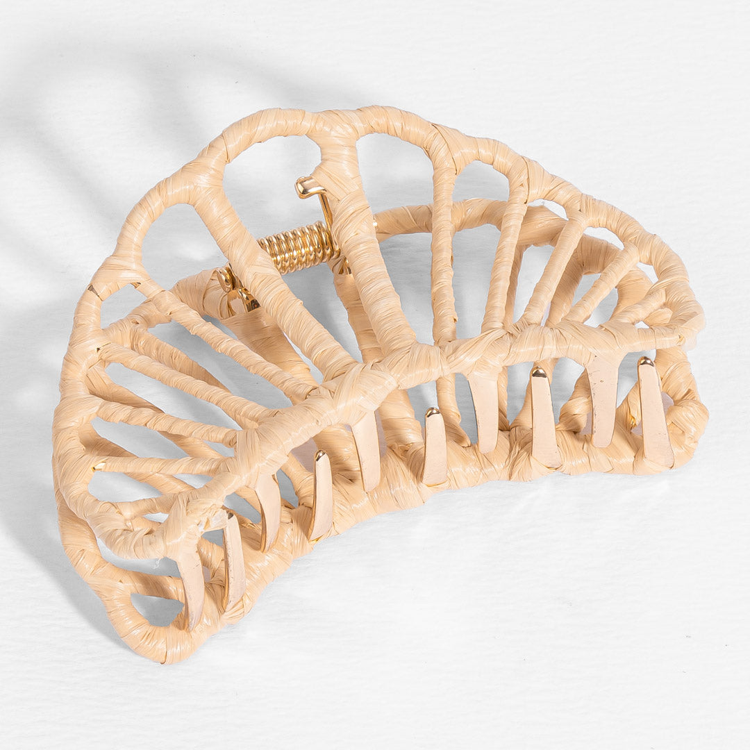 Olivia Arc Claw Clip - Cream