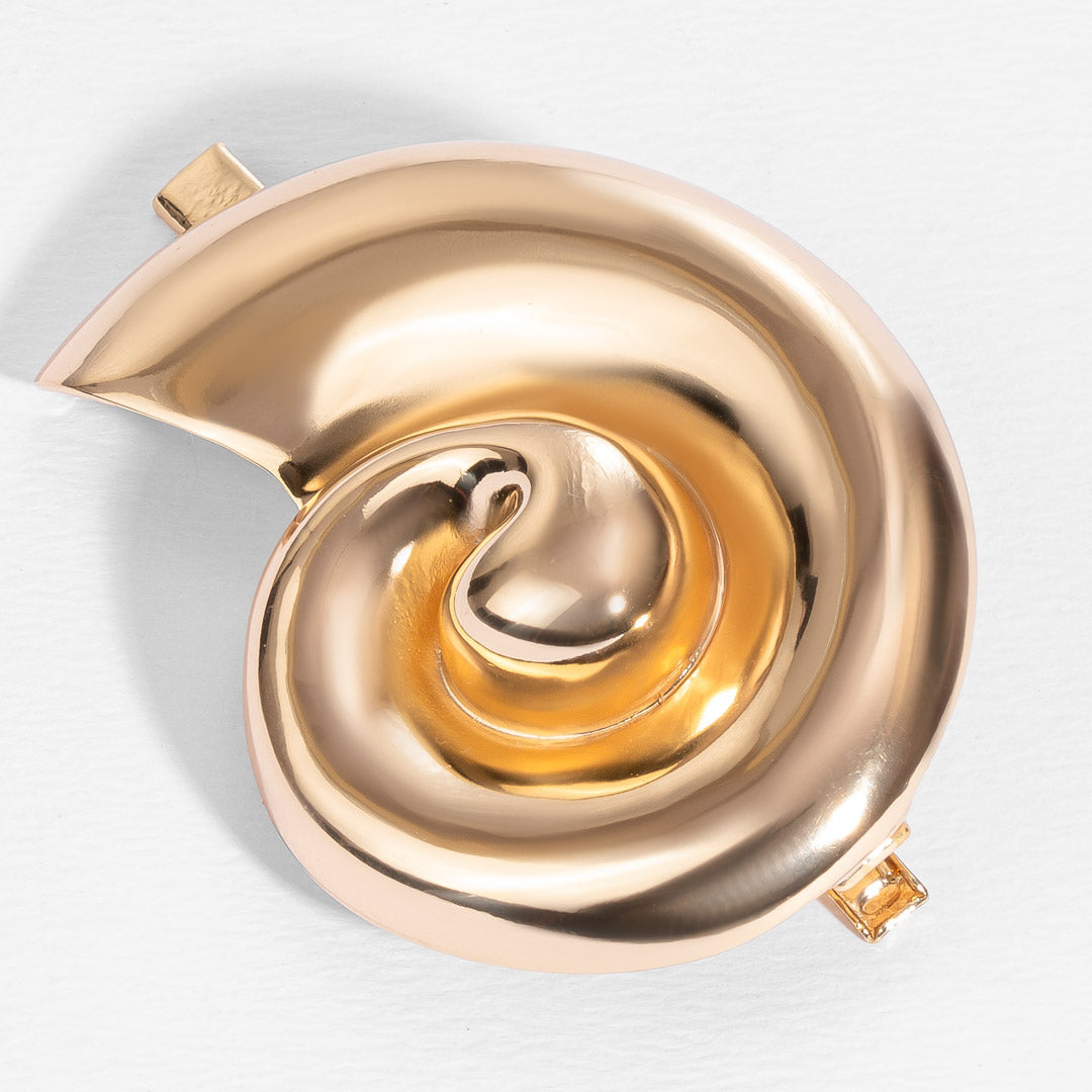 Aurea Shell Hair Clip - Gold