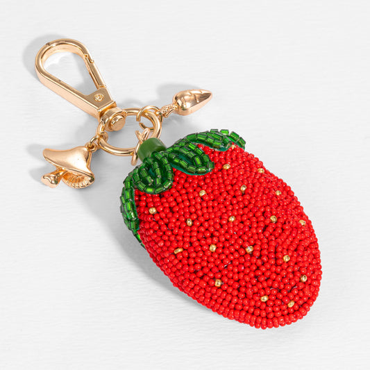 Pendente de bolsa com contas de morango