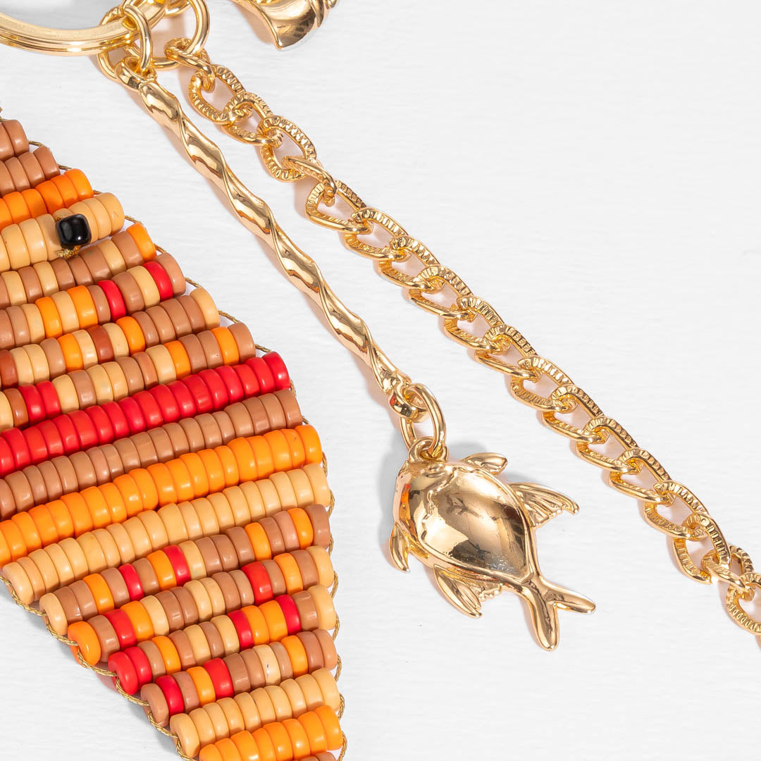 Goldfish Beaded Bag Charm