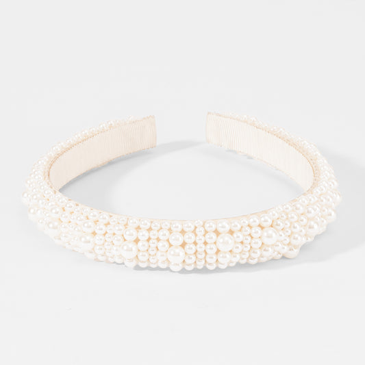 Pearl Cluster Broad Hairband