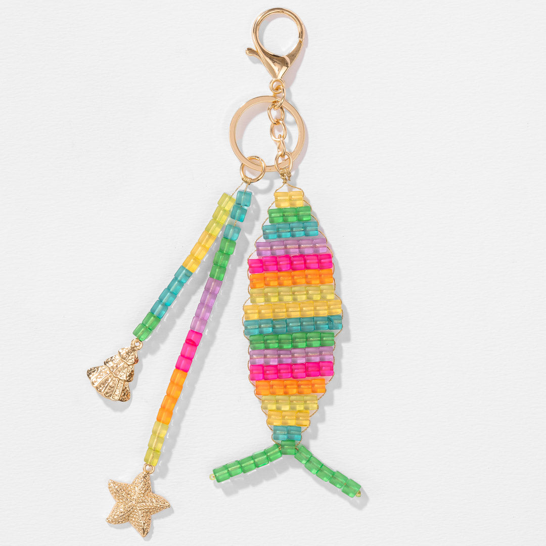 Pendente de bolsa em forma de peixe arco-íris