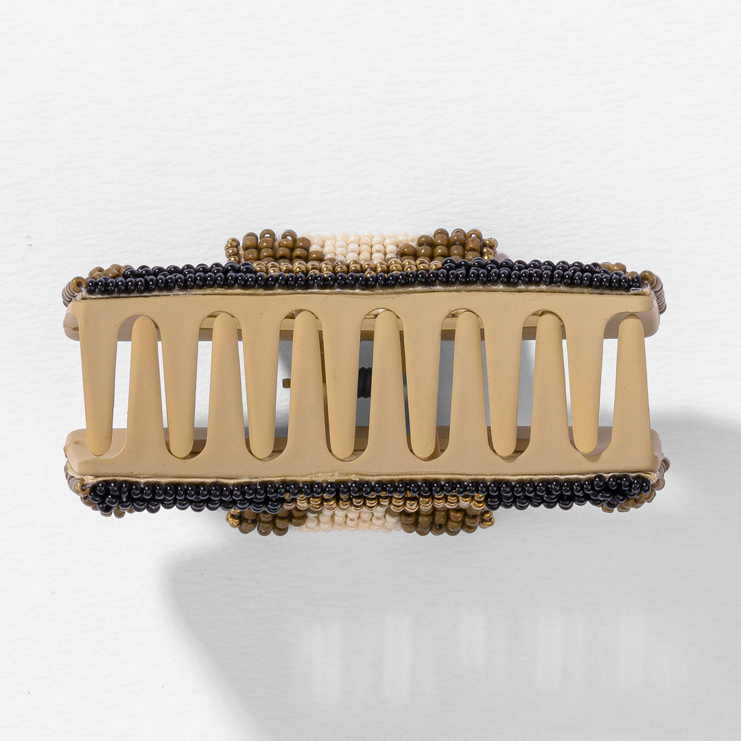 Presilha de Garra com Missangas - Bege