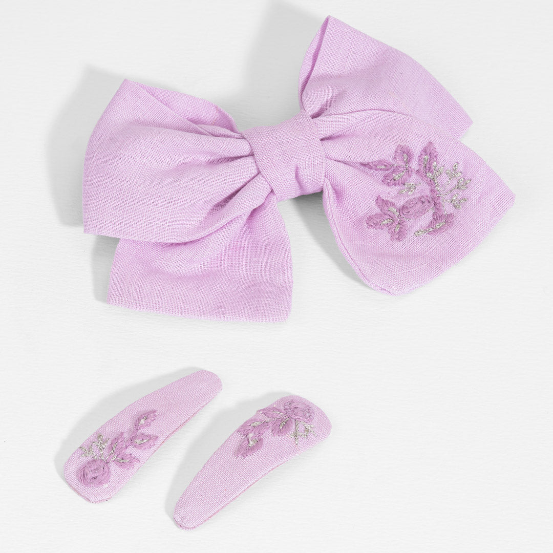 Lilac Hair Accessory Set - Set of 2