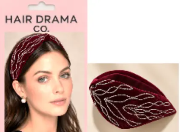 Marielle Crystal Velvet Headband