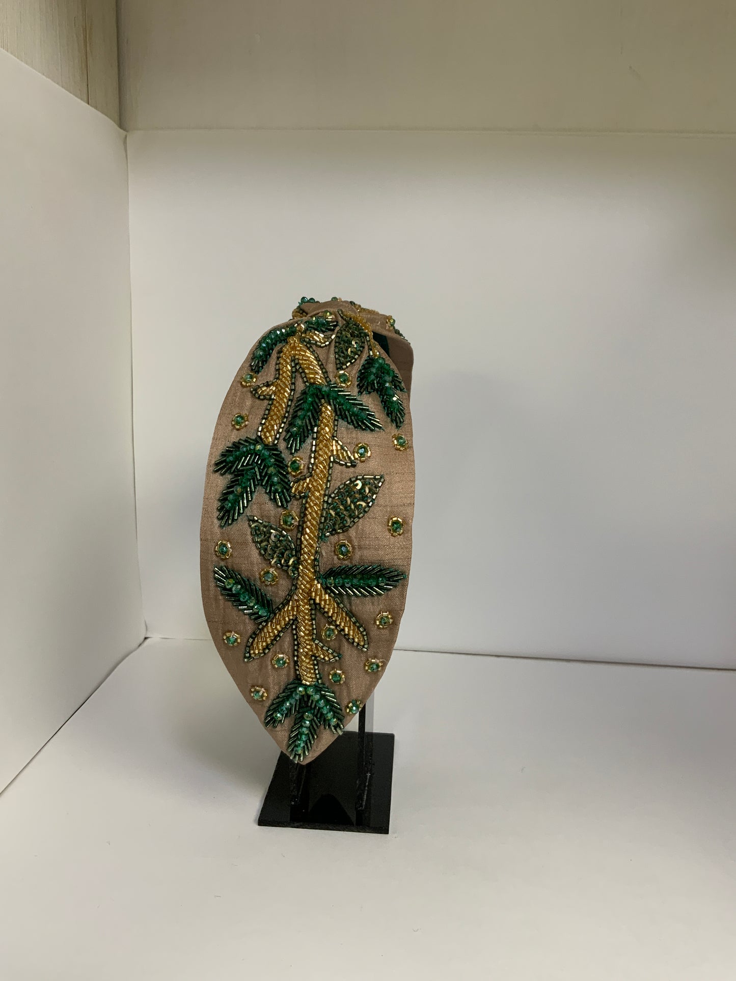 Leafy Affair Beaded Knotted Headband