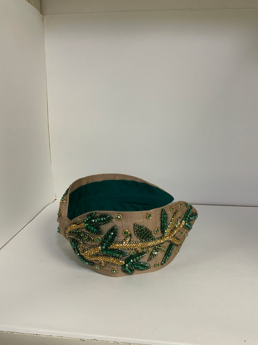 Leafy Affair Beaded Knotted Headband