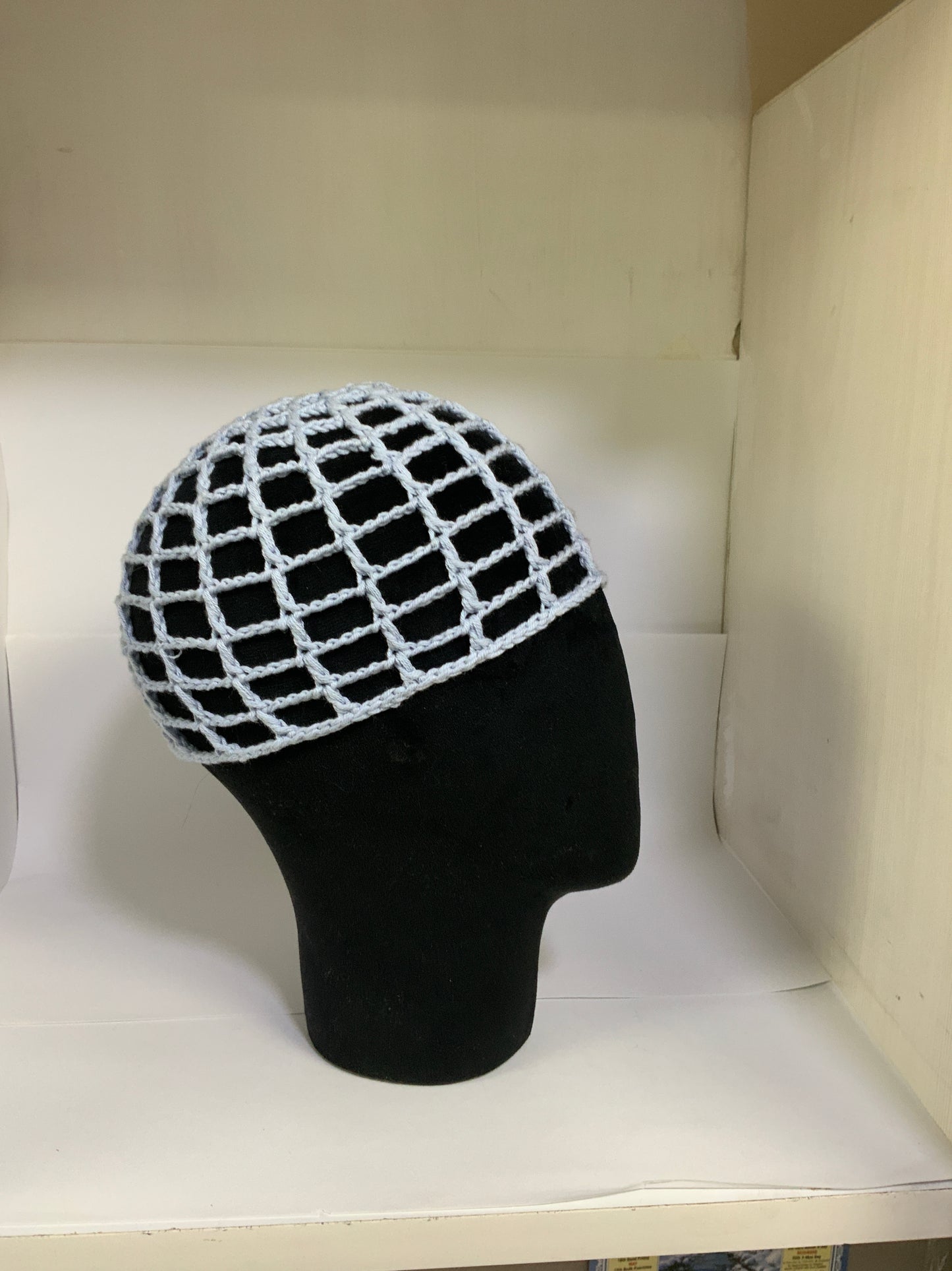Ray Crochet Skull Cap with Drop Pearls