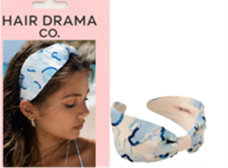 Blue Crush Embroidered Headband