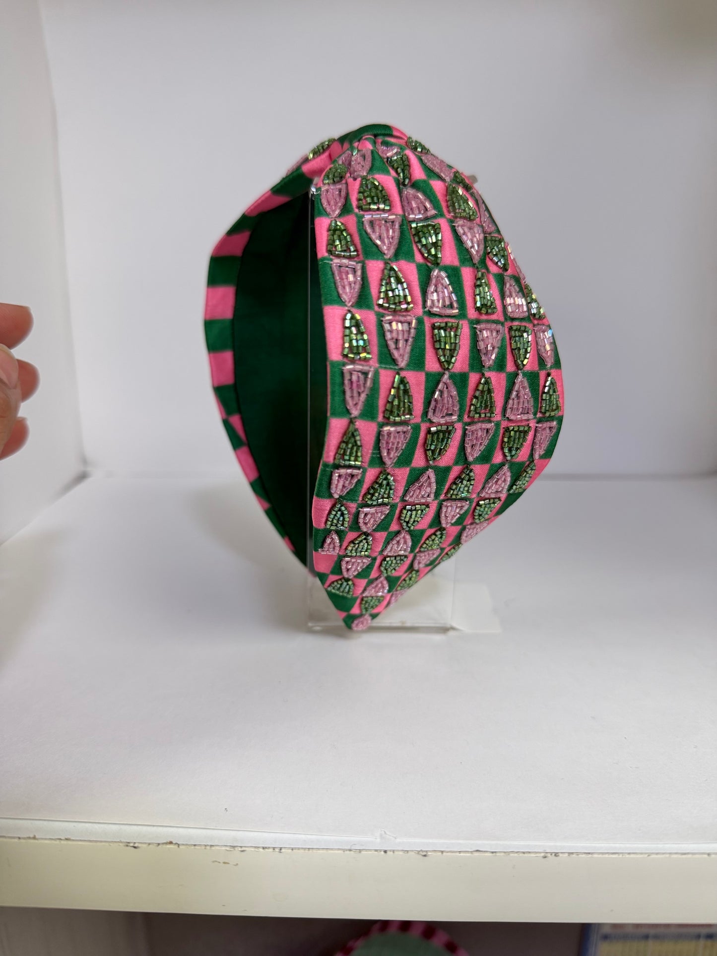 Retro Checkers Knotted Headband