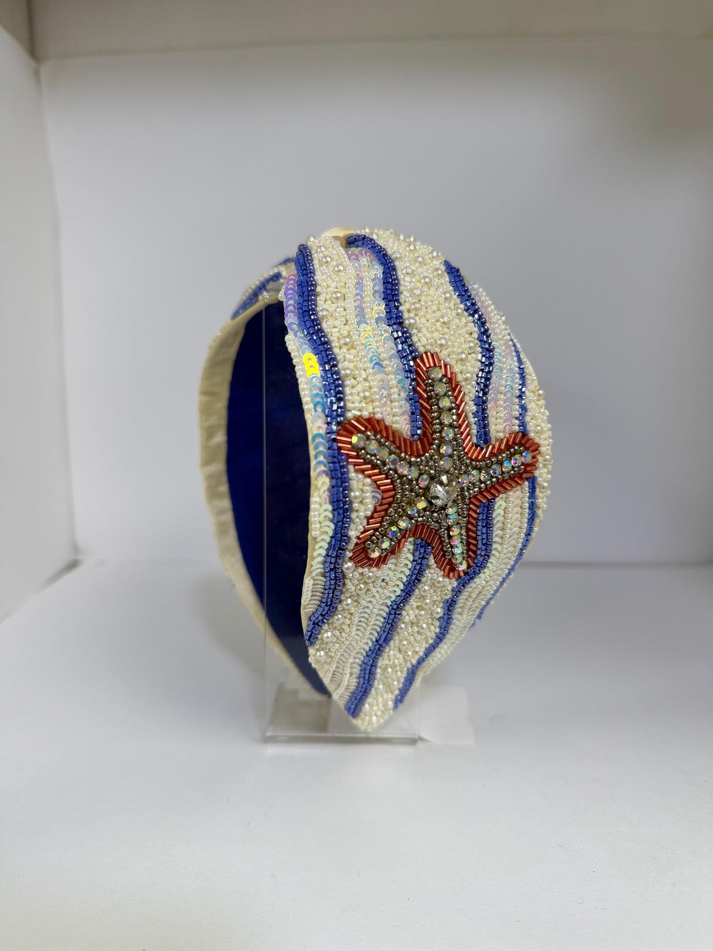 Starfish Beaded Knotted Headband