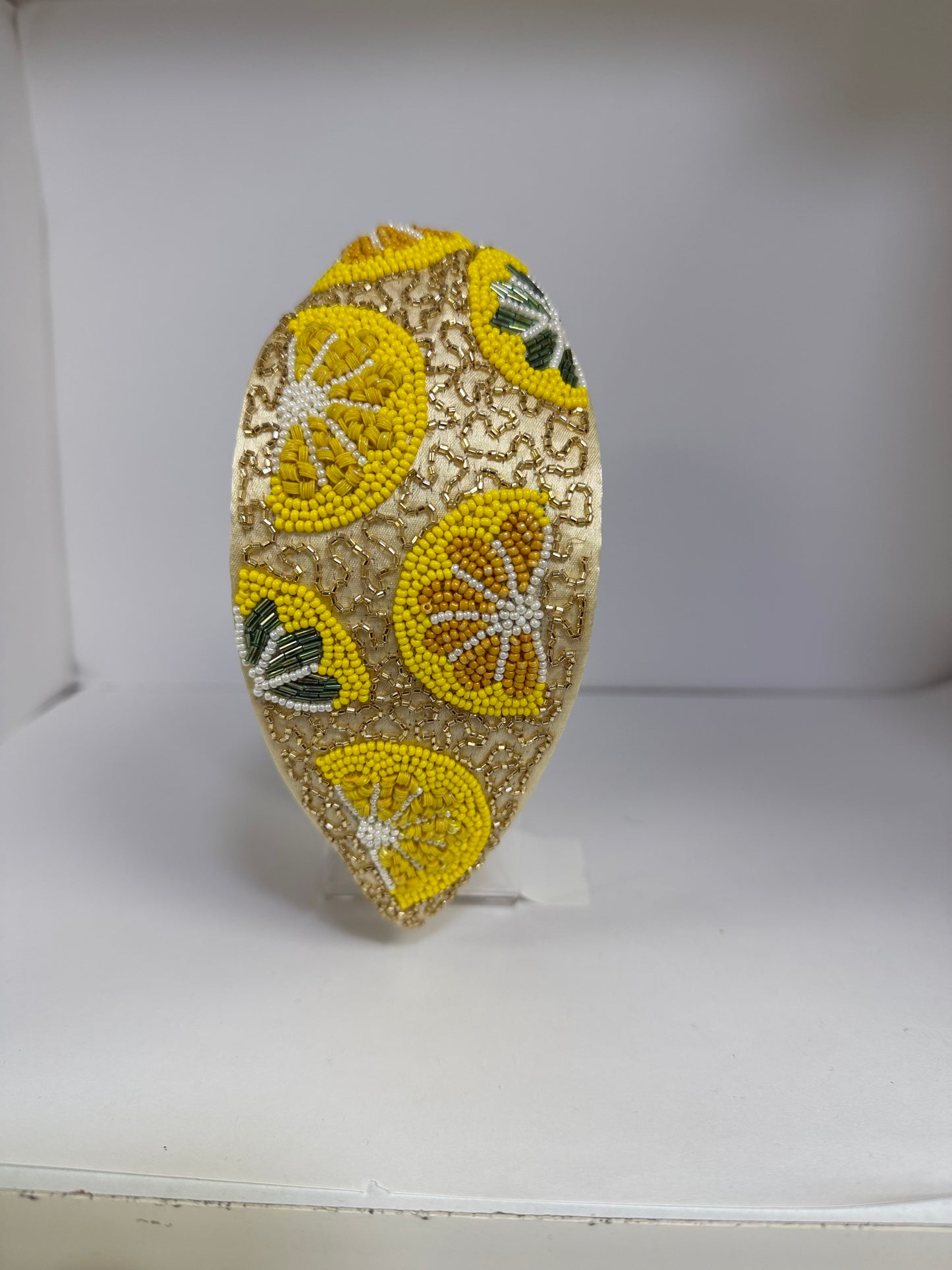 Lemon Love Beaded Knotted Headband