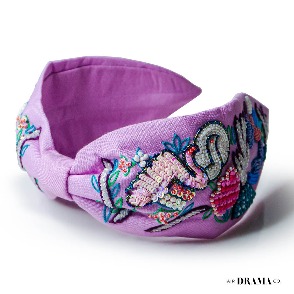 Bandolete com nó "Not a Black Swan" - Lilás