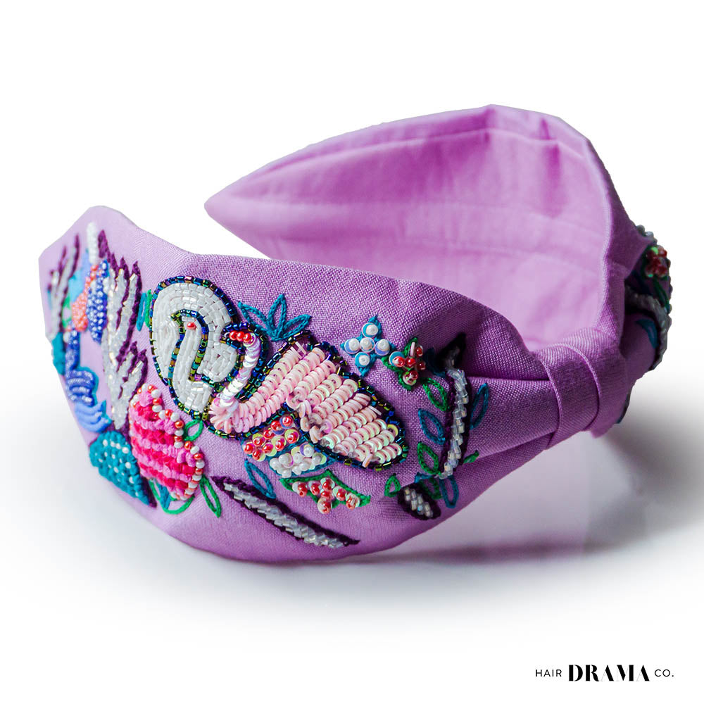 Bandolete com nó "Not a Black Swan" - Lilás