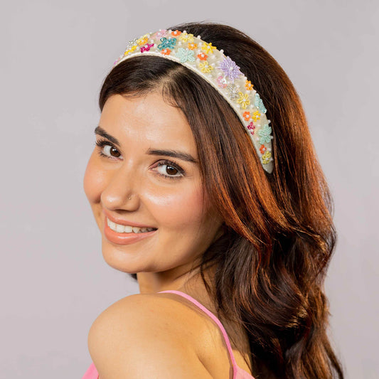 Tiara com aplicações Summer Bloom - Multicolor