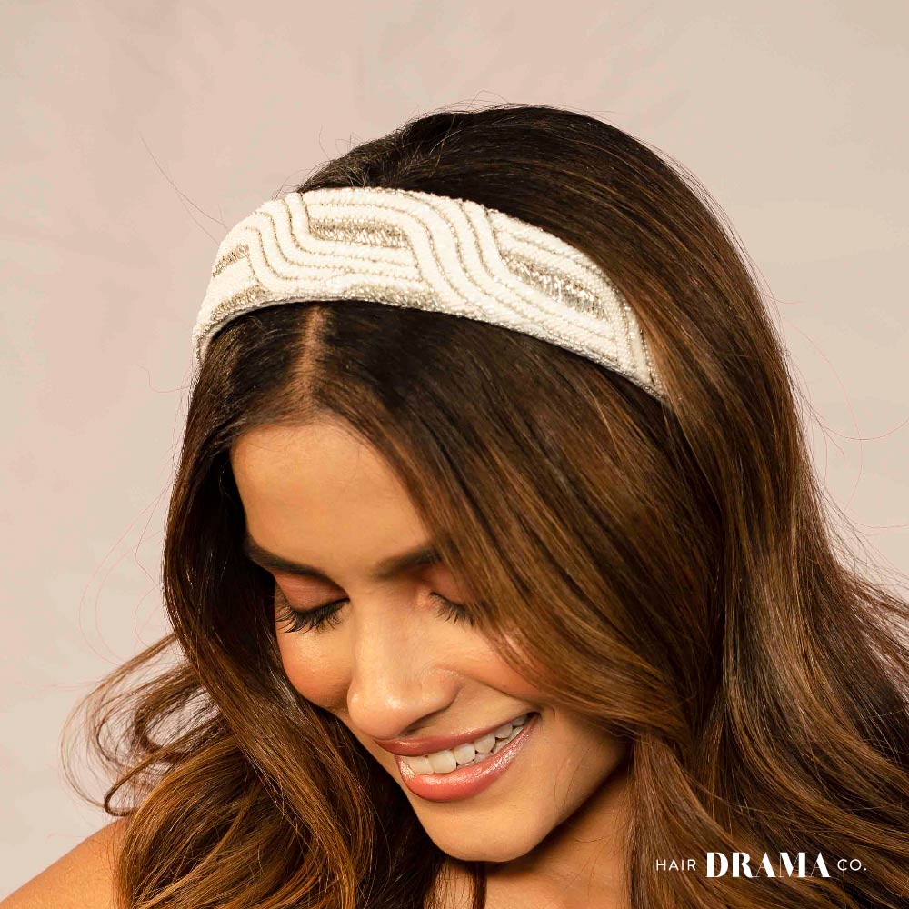 Faixa plana decorada - Branca