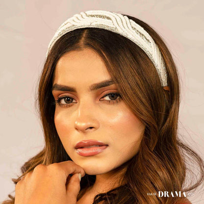 Faixa plana decorada - Branca