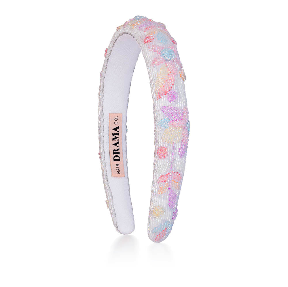Floral Puff Hair Band - Pastel