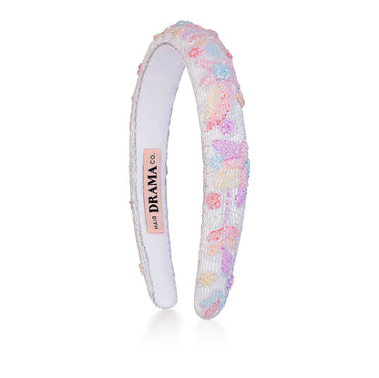 Floral Puff Hair Band - Pastel