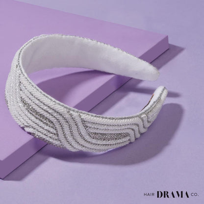 Faixa plana decorada - Branca