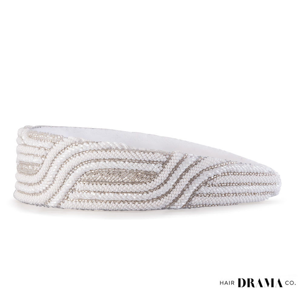 Faixa plana decorada - Branca