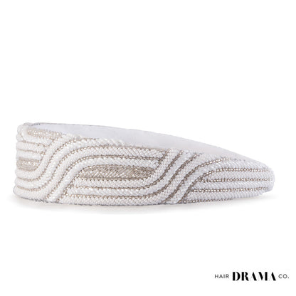 Faixa plana decorada - Branca