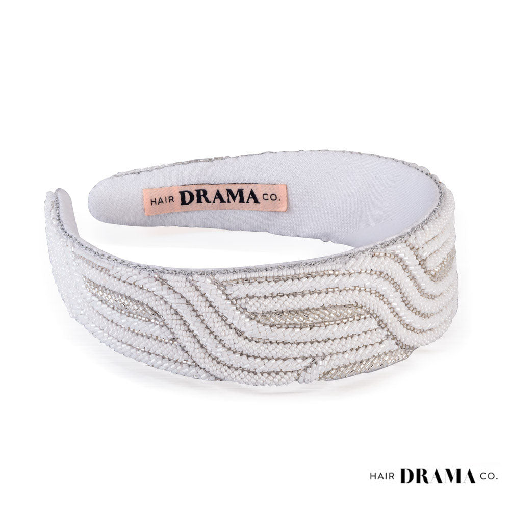 Faixa plana decorada - Branca