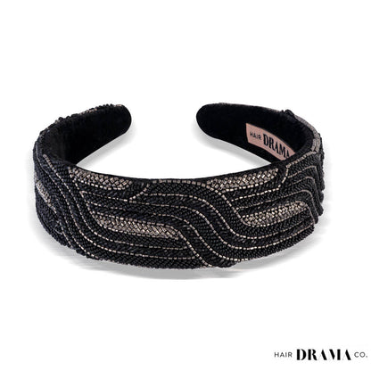 Anel plano com detalhes - Preto