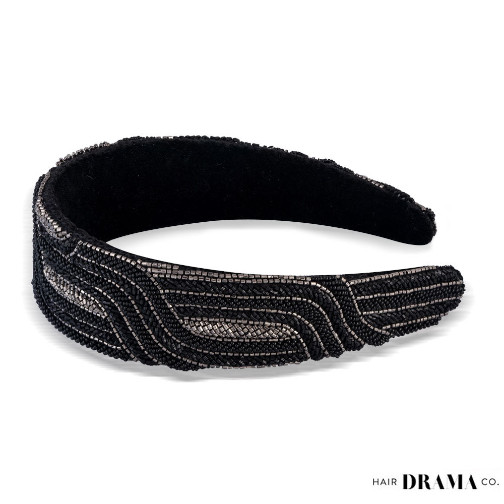 Anel plano com detalhes - Preto