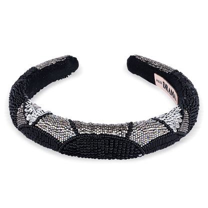Embellished Puff Hair Band - Black