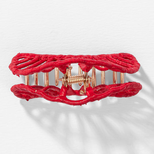 Presilha Olivia Arc Claw - Vermelha