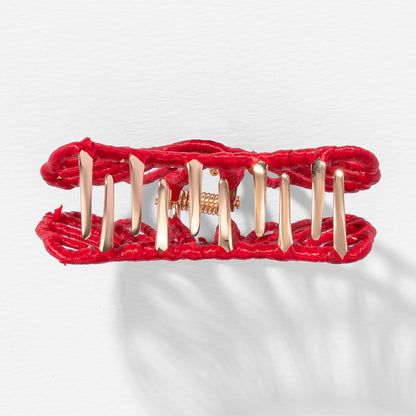Presilha Olivia Arc Claw - Vermelha