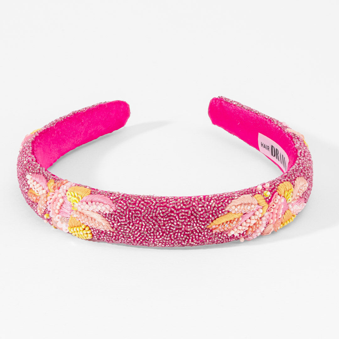 Tiara de contas de zínia