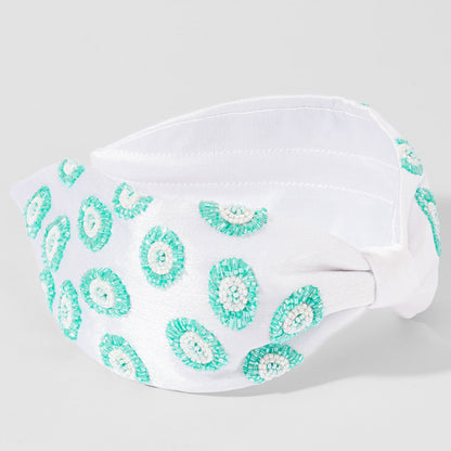 Azure Evil Eye Knotted Headband