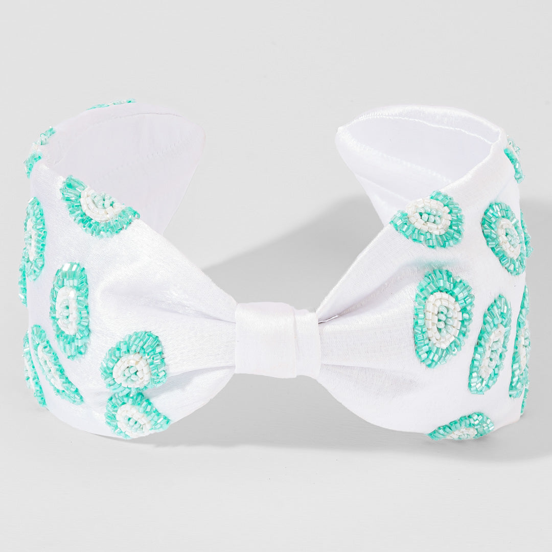 Azure Evil Eye Knotted Headband