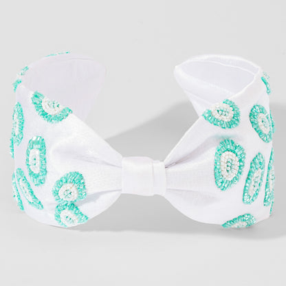 Azure Evil Eye Knotted Headband