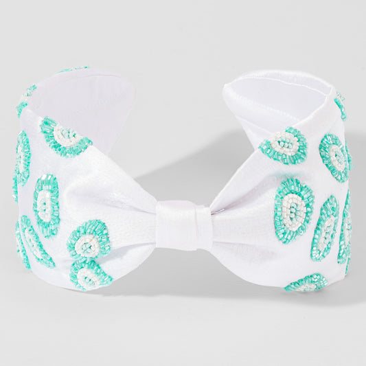 Bandolete com nó e olho grego azul