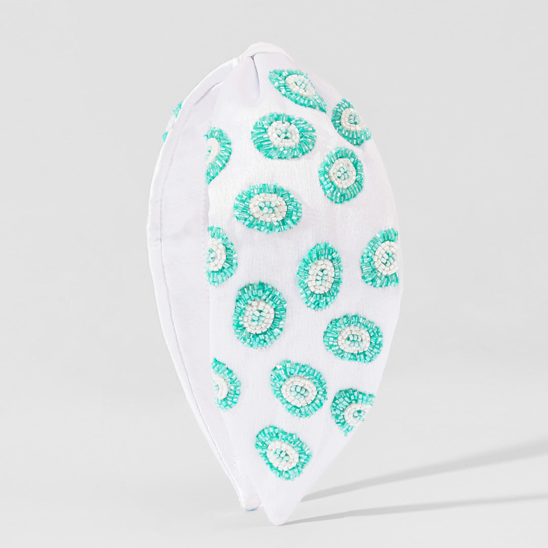 Azure Evil Eye Knotted Headband