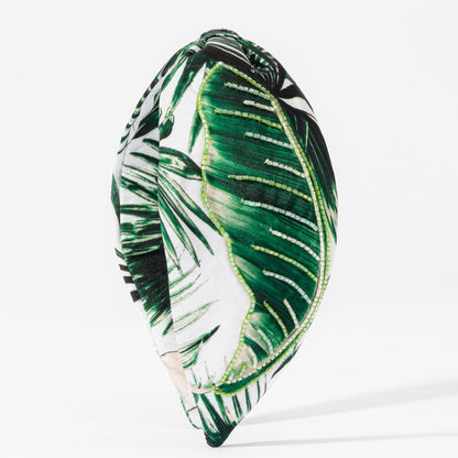 Fita de cabeça com nó de folha de palmeira