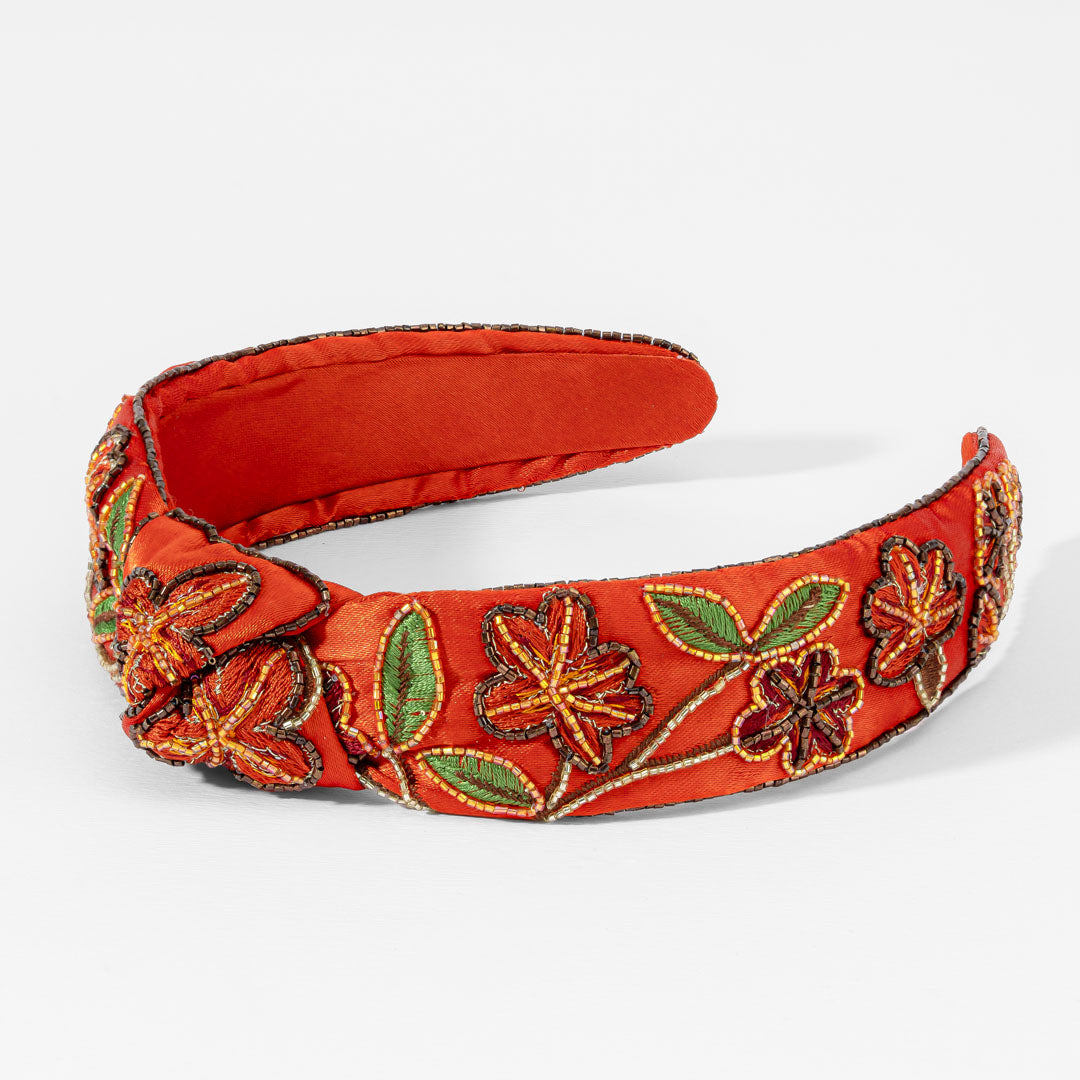 Amber Flora Knotted Headband
