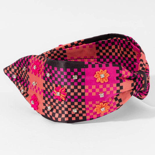 Geometric Floral Knotted Headband