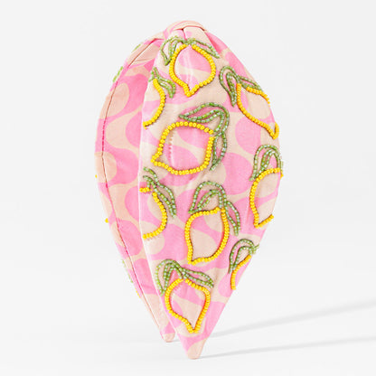 Lemon Pop Printed Knotted Headband