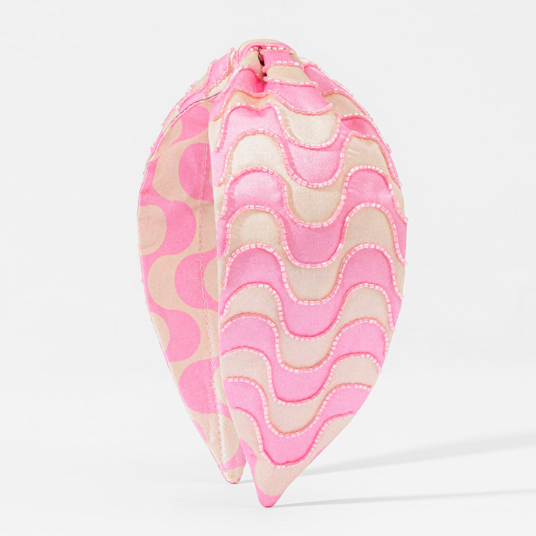 Pop Printed Knotted Headband - Pink