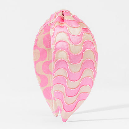 Pop Printed Knotted Headband - Pink