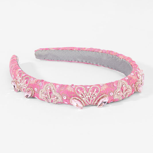 Fita de cabelo Stella Puff - Rosa